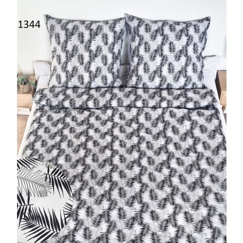 Pościel bawełniana z płótna 160- srebrne piórka 1344